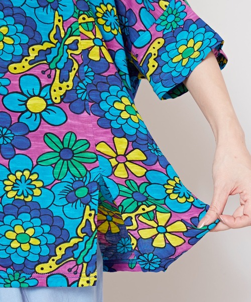 チャイハネ（チャイハネ）の「【チャイハネ】ヒピスラトップス（Tシャツ/カットソー・レディース・ブラック/ベージュ/パープル・FREE）」の7枚目の写真