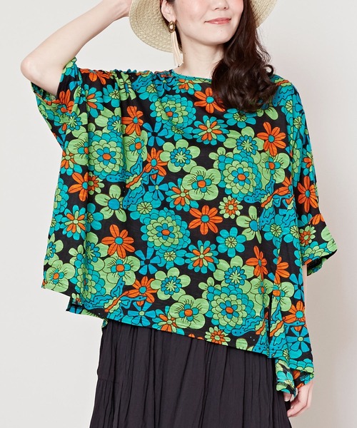 チャイハネ（チャイハネ）の「【チャイハネ】ヒピスラトップス（Tシャツ/カットソー・レディース・ブラック/ベージュ/パープル・FREE）」の13枚目の写真