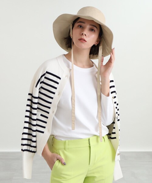 INDIVI（インディヴィ）の「◆2WAYマットサテンバケットハット（ハット・レディース・ブラック/ライトベージュ・00）」の16枚目の写真