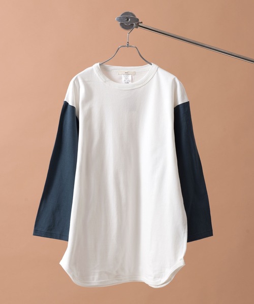 Revo.(レボ)の「Revo. OE 3/4 SLEEVE BASEBALL T-SHIRT オープンエンド 7分袖 ベースボールTシャツ(Tシャツ/カットソー・メンズ・ホワイト×グリーン/ブラック/インディゴブルー/ホワイト系その他/ホワイト×ブルー/ホワイト/グレー/グレー系その他・XL/M/S/L)」の4枚目の写真