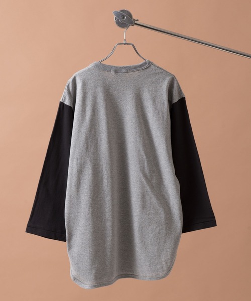 Revo.(レボ)の「Revo. OE 3/4 SLEEVE BASEBALL T-SHIRT オープンエンド 7分袖 ベースボールTシャツ(Tシャツ/カットソー・メンズ・ホワイト×グリーン/ブラック/インディゴブルー/ホワイト系その他/ホワイト×ブルー/ホワイト/グレー/グレー系その他・XL/M/S/L)」の16枚目の写真