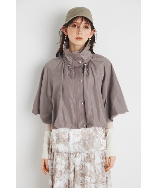 rienda（リエンダ）の「ドローストリングネックバルーンブルゾン（ブルゾン・レディース・ブラック/アイボリー/ライトブラウン・FREE）」の11枚目の写真