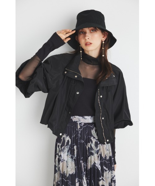 rienda（リエンダ）の「ドローストリングネックバルーンブルゾン（ブルゾン・レディース・ブラック/アイボリー/ライトブラウン・FREE）」の19枚目の写真