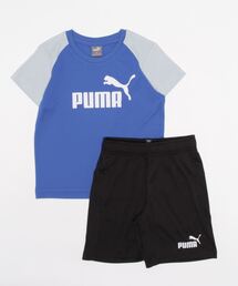 PUMA プーマ キッズ ボーイズ ポリ 半袖 Tシャツ アンド ショーツセット 120-1