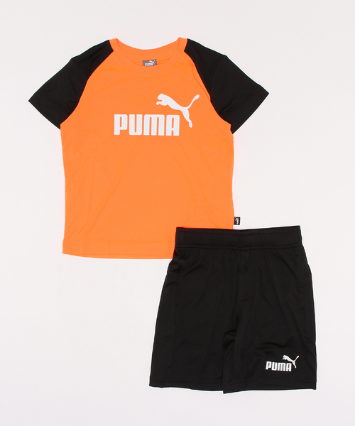 PUMA(プーマ)の「PUMA プーマ キッズ ボーイズ ポリ 半袖 Tシャツ アンド ショーツセット 120-1(ジャージ・キッズ・オレンジ/ブルー系その他・160/150/120/140/130)」の2枚目の写真