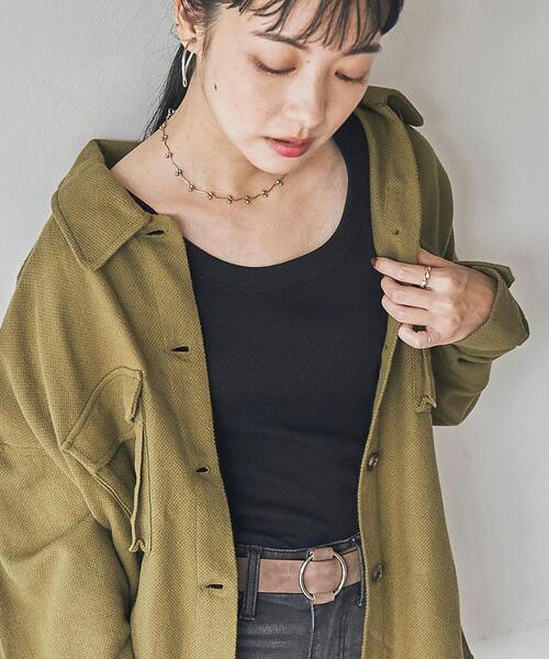 coen(コーエン)の「テレコノースリーブタンクトップ(タンクトップ・レディース・ブラック/ホワイト/ベージュ/オレンジ/ダークグレー/ロイヤルブルー・M/L)」の19枚目の写真