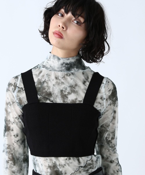 PAGEBOY（ページボーイ）の「ビスチェニットタンク（タンクトップ・レディース・オフホワイト/ブラック/グリーン/レッド・FREE）」の12枚目の写真