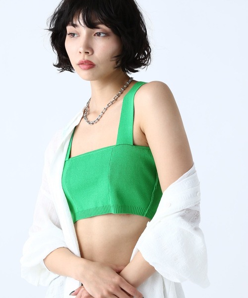 PAGEBOY（ページボーイ）の「ビスチェニットタンク（タンクトップ・レディース・オフホワイト/ブラック/グリーン/レッド・FREE）」の18枚目の写真