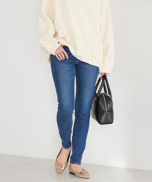 AMERICAN HOLIC（アメリカンホリック）の「スキニーフィットデニム（デニムパンツ・レディース・インディゴブルー/ワンウォッシュ/ライトインディゴブルー/ブラック/ダークインディゴブルー/グレー・M/XL/L/XS/S）」の3枚目の写真