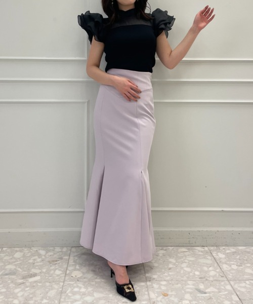 EIMY ISTOIRE(エイミーイストワール)の「コルセットシームマーメイドスカート(スカート・レディース・グリーン系その他/アイボリー/ラベンダー/ブラック・S/M)」の6枚目の写真
