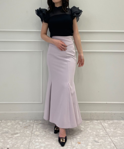 EIMY ISTOIRE(エイミーイストワール)の「コルセットシームマーメイドスカート(スカート・レディース・グリーン系その他/アイボリー/ラベンダー/ブラック・S/M)」の7枚目の写真