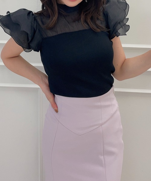 EIMY ISTOIRE(エイミーイストワール)の「コルセットシームマーメイドスカート(スカート・レディース・グリーン系その他/アイボリー/ラベンダー/ブラック・S/M)」の10枚目の写真