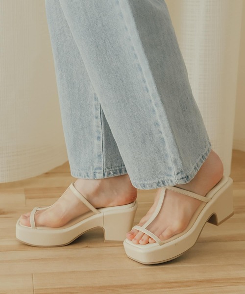 SENSE OF PLACE by URBAN RESEARCH(センスオブプレイスバイアーバンリサーチ)の「ボリュームソールメッシュサボ(サンダル・レディース・ベージュ/アイボリー/ブラック・SMALL/MEDIUM/LARGE)」の5枚目の写真