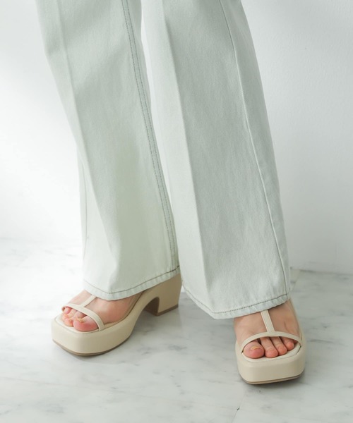 SENSE OF PLACE by URBAN RESEARCH(センスオブプレイスバイアーバンリサーチ)の「ボリュームソールメッシュサボ(サンダル・レディース・ベージュ/アイボリー/ブラック・SMALL/MEDIUM/LARGE)」の7枚目の写真