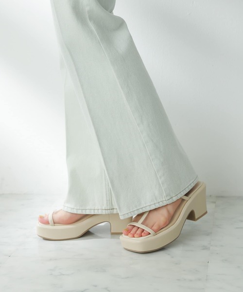 SENSE OF PLACE by URBAN RESEARCH(センスオブプレイスバイアーバンリサーチ)の「ボリュームソールメッシュサボ(サンダル・レディース・ベージュ/アイボリー/ブラック・SMALL/MEDIUM/LARGE)」の8枚目の写真