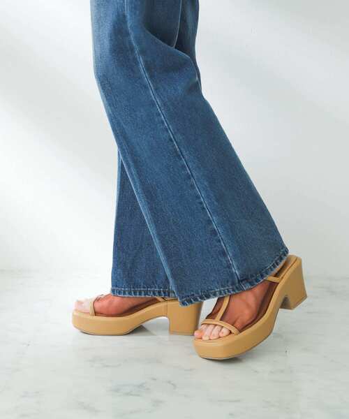 SENSE OF PLACE by URBAN RESEARCH(センスオブプレイスバイアーバンリサーチ)の「ボリュームソールメッシュサボ(サンダル・レディース・ベージュ/アイボリー/ブラック・SMALL/MEDIUM/LARGE)」の14枚目の写真