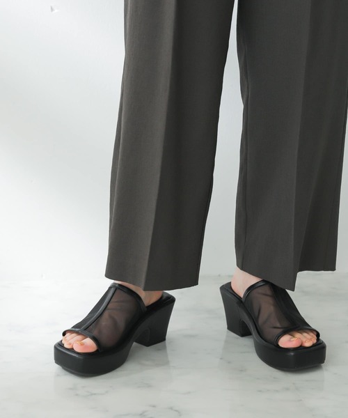 SENSE OF PLACE by URBAN RESEARCH(センスオブプレイスバイアーバンリサーチ)の「ボリュームソールメッシュサボ(サンダル・レディース・ベージュ/アイボリー/ブラック・SMALL/MEDIUM/LARGE)」の19枚目の写真