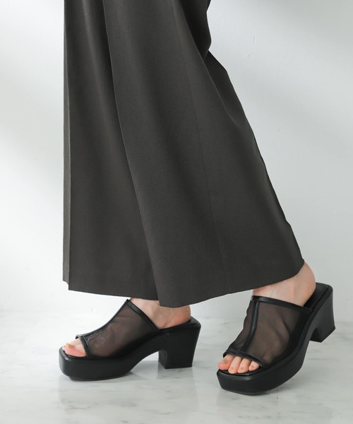 SENSE OF PLACE by URBAN RESEARCH(センスオブプレイスバイアーバンリサーチ)の「ボリュームソールメッシュサボ(サンダル・レディース・ベージュ/アイボリー/ブラック・SMALL/MEDIUM/LARGE)」の20枚目の写真