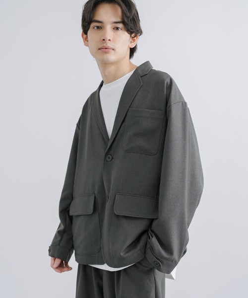 Audience(オーディエンス)の「日本製 オーバーサイズ ミリタリー モッズテーラードジャケット AUD7180(テーラードジャケット・メンズ・チャコール/ブラック/ブラウン・L/M/XL)」の3枚目の写真