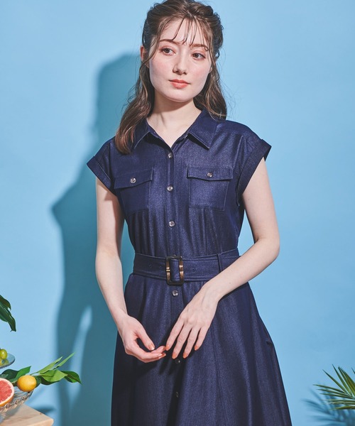 Noela（ノエラ）の「デニムシャツサマーワンピ（ワンピース