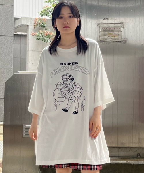 「Candy Stripper」 長袖カットソー 2 オフホワイト レディース Candy Stripper（キャンディストリッパー）の「MADNESS