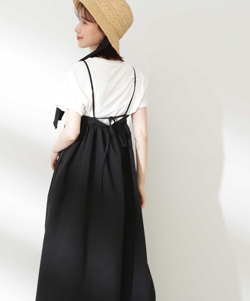 N.（N. Natural Beauty Basic）（エヌエヌナチュラルビューティーベーシック）の「◆ボリュームキャミワンピース（ワンピース・レディース・ベージュ/ブラック・MEDIUM）」の15枚目の写真