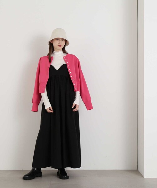 N.（N. Natural Beauty Basic）（エヌエヌナチュラルビューティーベーシック）の「◆ボリュームキャミワンピース（ワンピース・レディース・ベージュ/ブラック・MEDIUM）」の21枚目の写真