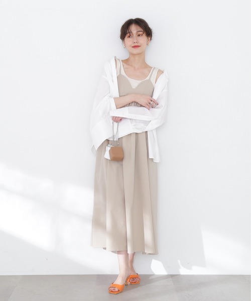 N.（N. Natural Beauty Basic）（エヌエヌナチュラルビューティーベーシック）の「◆ボリュームキャミワンピース（ワンピース・レディース・ベージュ/ブラック・MEDIUM）」の10枚目の写真