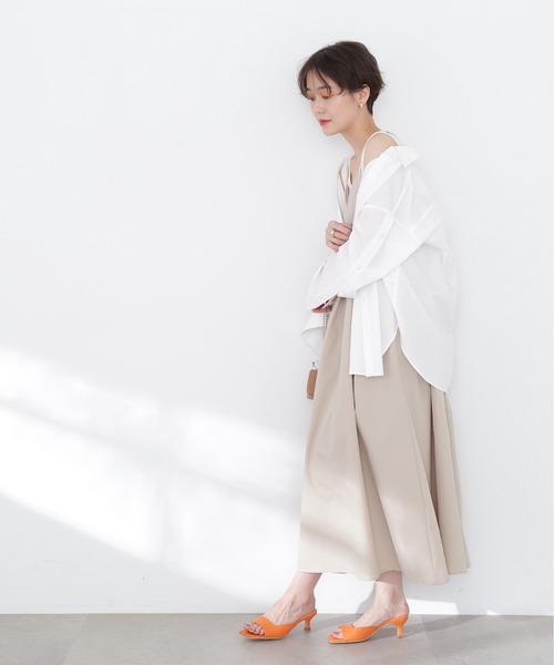 N.（N. Natural Beauty Basic）（エヌエヌナチュラルビューティーベーシック）の「◆ボリュームキャミワンピース（ワンピース・レディース・ベージュ/ブラック・MEDIUM）」の8枚目の写真