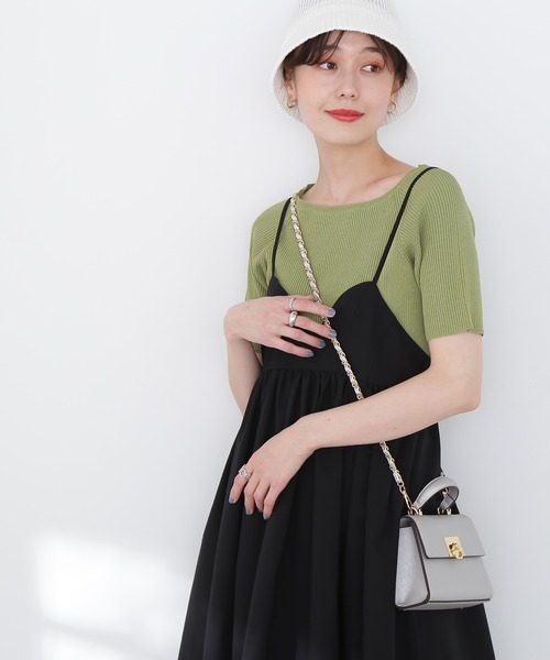 N.（N. Natural Beauty Basic）（エヌエヌナチュラルビューティーベーシック）の「◆ボリュームキャミワンピース（ワンピース・レディース・ベージュ/ブラック・MEDIUM）」の11枚目の写真