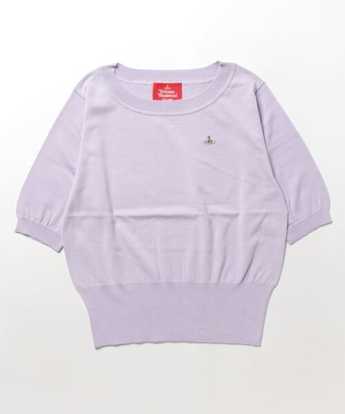 Vivienne Westwood(ヴィヴィアンウエストウッド)の「ハイツイストコットンベーシックプルオーバー(ニット/セーター・レディース・グリーン/ラベンダー/ブラック/ライトベージュ・FREE)」の4枚目の写真
