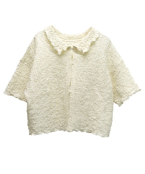 DONOBAN(ドノバン)の「【pufe】クラッシュジャガードシャツ(シャツ/ブラウス・レディース・アイボリー/ブラック・F)」の18枚目の写真