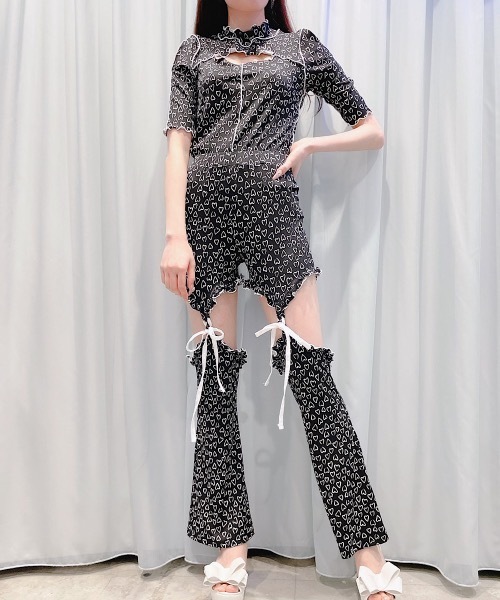 lilLilly（リルリリー）の「カットアウトリブメロートップス（Tシャツ/カットソー・レディース・ブラック/ホワイト・FREE）」の10枚目の写真