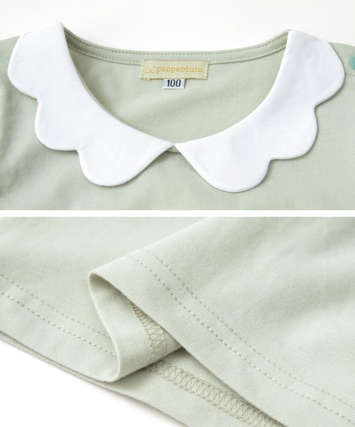 panpantutu（パンパンチュチュ）の「エンジェルカラートップス(半袖)(110-130cm)（Tシャツ/カットソー・キッズ・ミント/ライトブルー/ホワイト/スモークピンク・120cm/130cm/110cm）」の6枚目の写真