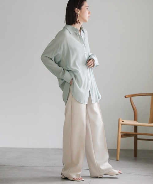 moca出品 楊柳オーバーサイズシャツ（シャツ/ブラウス）｜select MOCA（セレクト