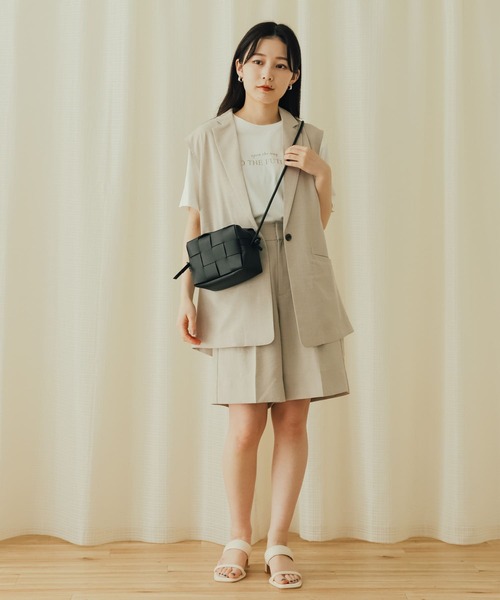 SENSE OF PLACE by URBAN RESEARCH(センスオブプレイスバイアーバンリサーチ)の「リネンライクバミューダパンツ(スラックス・レディース・ブラウン/ライトベージュ/チャコールグレー・MEDIUM/SMALL)」の19枚目の写真