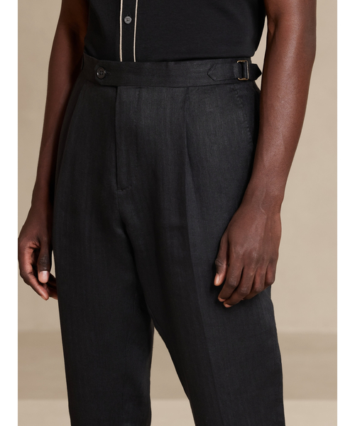 Banana Republic(バナナリパブリック)の「Gavin リネン スーツパンツ(スラックス・メンズ・ブラック・31/28/30/32/33/34)」の1枚目の写真