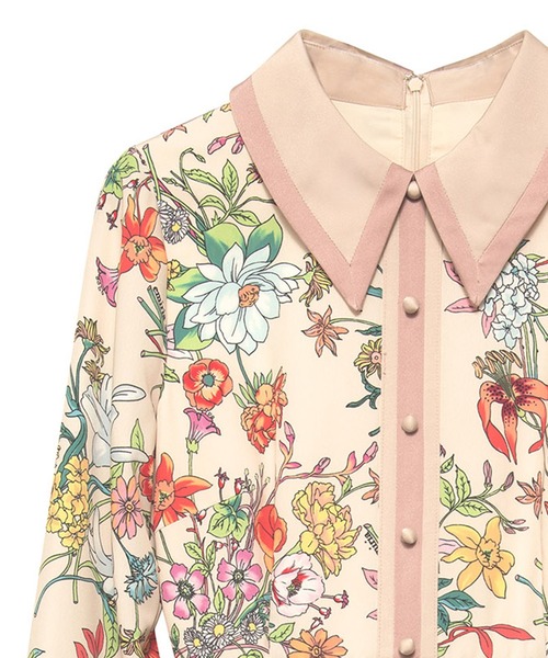 emiriawiz（エミリアウィズ）の「Floral motif shirt one-piece  