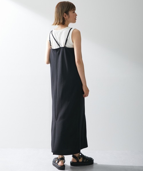 Le temps riche（ルタンリッシュ）の「【2点セット】アシンメトリーキャミソールワンピース＋リブタンクトップ ＜Le temps riche＞（ワンピース・レディース・カーキ/ブラック/オフホワイト・LL/L/M）」の13枚目の写真