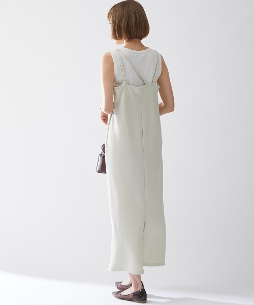Le temps riche（ルタンリッシュ）の「【2点セット】アシンメトリーキャミソールワンピース＋リブタンクトップ ＜Le temps riche＞（ワンピース・レディース・カーキ/ブラック/オフホワイト・LL/L/M）」の17枚目の写真