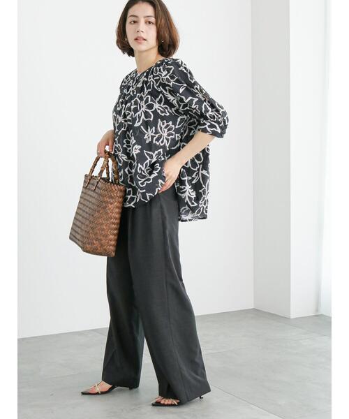 Te chichi（テチチ）の「リネンライクハイウエストパンツ（セットアップ可）（その他パンツ・レディース・パープル/ブラウン/ブラック・S/M）」の8枚目の写真