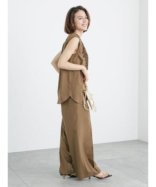 Te chichi（テチチ）の「リネンライクハイウエストパンツ（セットアップ可）（その他パンツ・レディース・パープル/ブラウン/ブラック・S/M）」の18枚目の写真