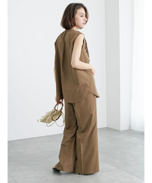 Te chichi（テチチ）の「リネンライクハイウエストパンツ（セットアップ可）（その他パンツ・レディース・パープル/ブラウン/ブラック・S/M）」の19枚目の写真