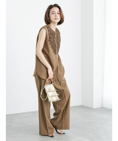 Te chichi（テチチ）の「リネンライクハイウエストパンツ（セットアップ可）（その他パンツ・レディース・パープル/ブラウン/ブラック・S/M）」の20枚目の写真