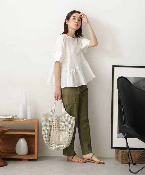 LB.03/パール釦ラミーブラウス