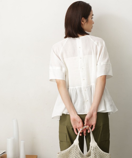 LB.03/パール釦ラミーブラウス