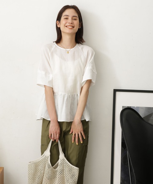 LB.03/パール釦ラミーブラウス