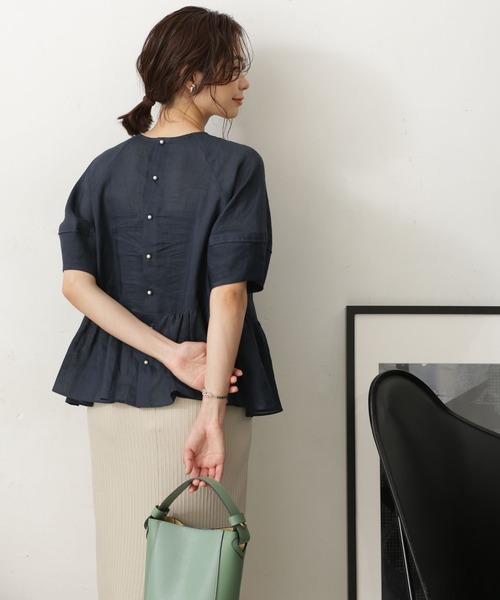LB.03/パール釦ラミーブラウス