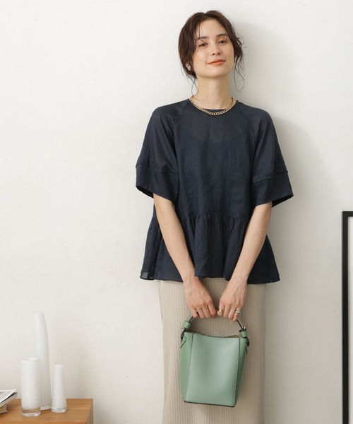 LB.03/パール釦ラミーブラウス