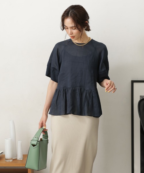 LB.03/パール釦ラミーブラウス